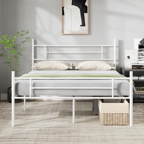 Novilla Full Size Bed Frame with Headboard and Footboard, 14 Inch Metal Platform Bed Frame, Under Bed Storage, Strong Metal Slats Support, Mattress Foundation No Box Spring Needed