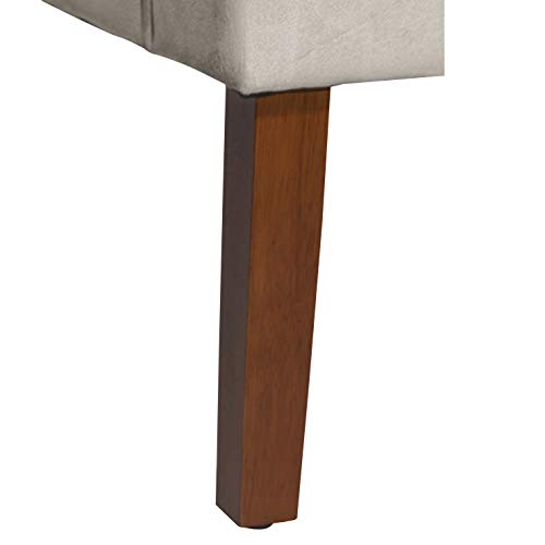 HomePop Velvet Swoop Arm Accent Chair, Suri Blue