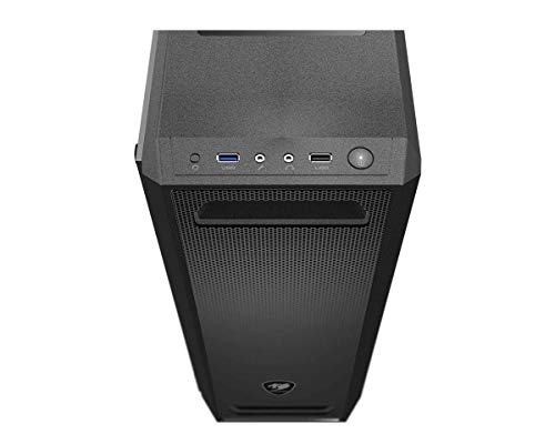 Cougar MX330-G MX330 Mid Tower Case with Full Tempered Glass Window and USB 3.0 , black