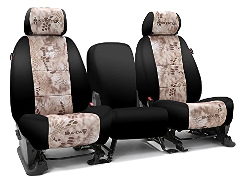 Front Seats: ShearComfort Custom Kryptek Neo-Supreme Seat Covers Compatible with Chevy Silverado (2020-2022) for 40/20/40 w/Non-Removable Headrests, Folddown Center Console and Center Underseat St...