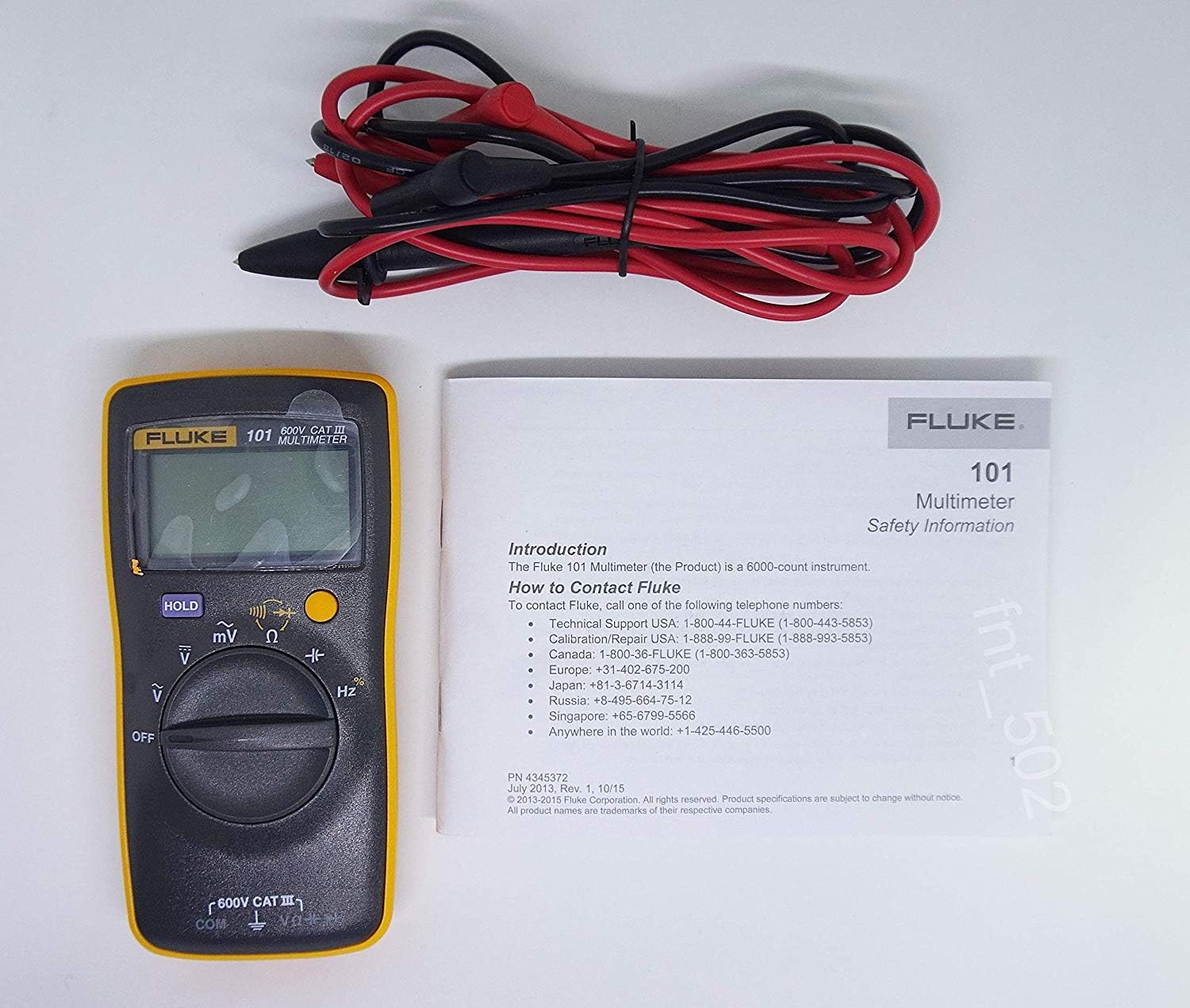 Fluke 101 Basic Digital Multimeter Pocket Portable Meter Equipment Industrial (Original Version)