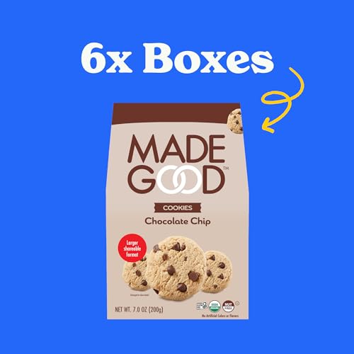MadeGood Chocolate Chip Crunchy Cookies, 7 Ounce (6 Pouches)
