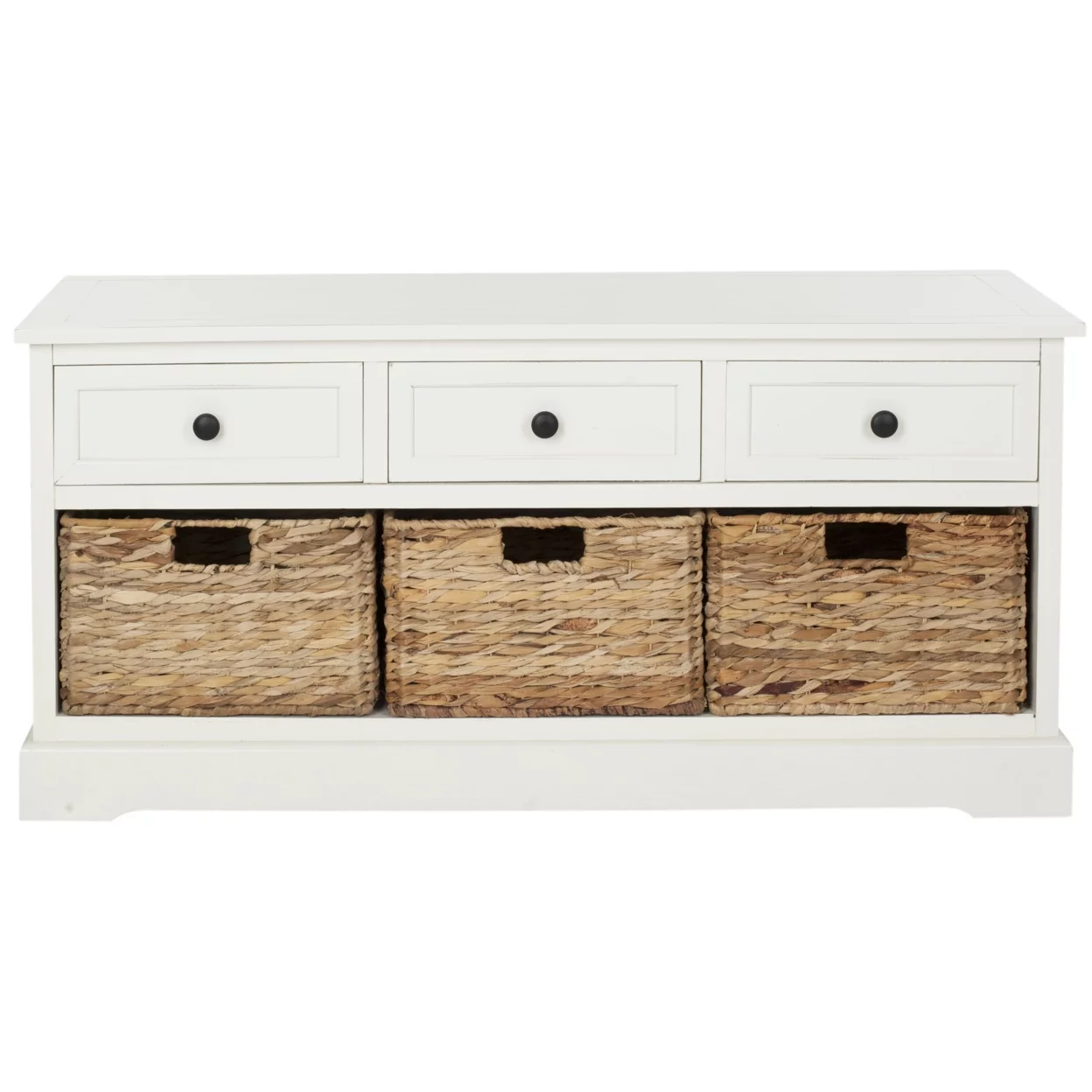 SAFAVIEH Damien 3-Drawer Storage Bench Distressed Cream