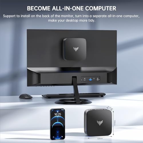 KAMRUI Mini PC, AK1 Plus, 12th Gen N95 Processor (Up to 3.4GHz), Mini Desktop Computers 16GB DDR4 1TB SSD Support 4K UHD, LAN, WiFi/BT 4.2, Micro Tower for Business, Office, Home Server