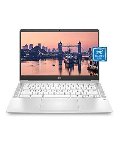 HP 15.6 HD Premium Chromebook, Intel Celeron N Processor 3.7GHz Turbo Speed, 8GB Ram, 64GB SSD, Ultra-Fast WiFi Up to 1700 Mbps, Chrome OS, Arctic Sliver