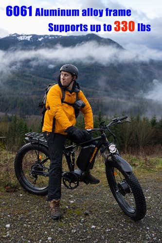 2000W Dual Motor Electric Bike for Adults, 35 Mph 60 Miles AWD Ebike, 48V 22.4Ah Fat Tire MTB E Bikes, 26'' Full Suspension Hydraulic Disc Brake Adult Electric Bicycles for Men & Women