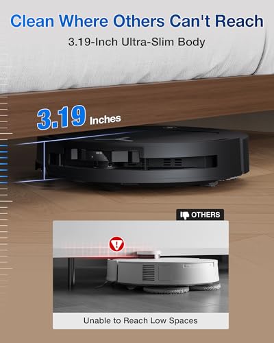 ECOVACS DEEBOT T50 MAX PRO Omni Robot Vacuum and Mop, 18,500Pa Suction, 18mm Auto-Lift, ZeroTangle &TruEdge 2.0, AIVI 3.0 Obstacle Avoidance, Auto Hot Water Mop Wash/Dry/Refill, Self-Emptying