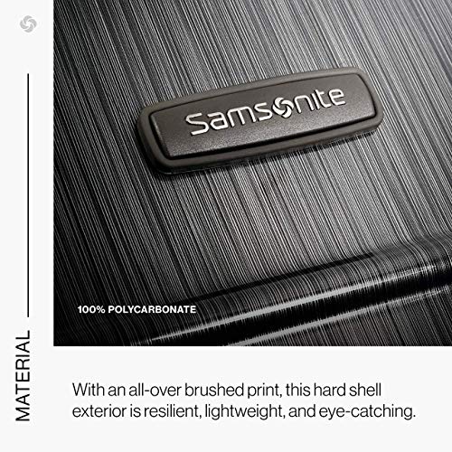 Samsonite Winfield 2 Hardside Expandable Luggage with Spinner Wheels, Brushed Anthracite, Checked-Large 28-Inch