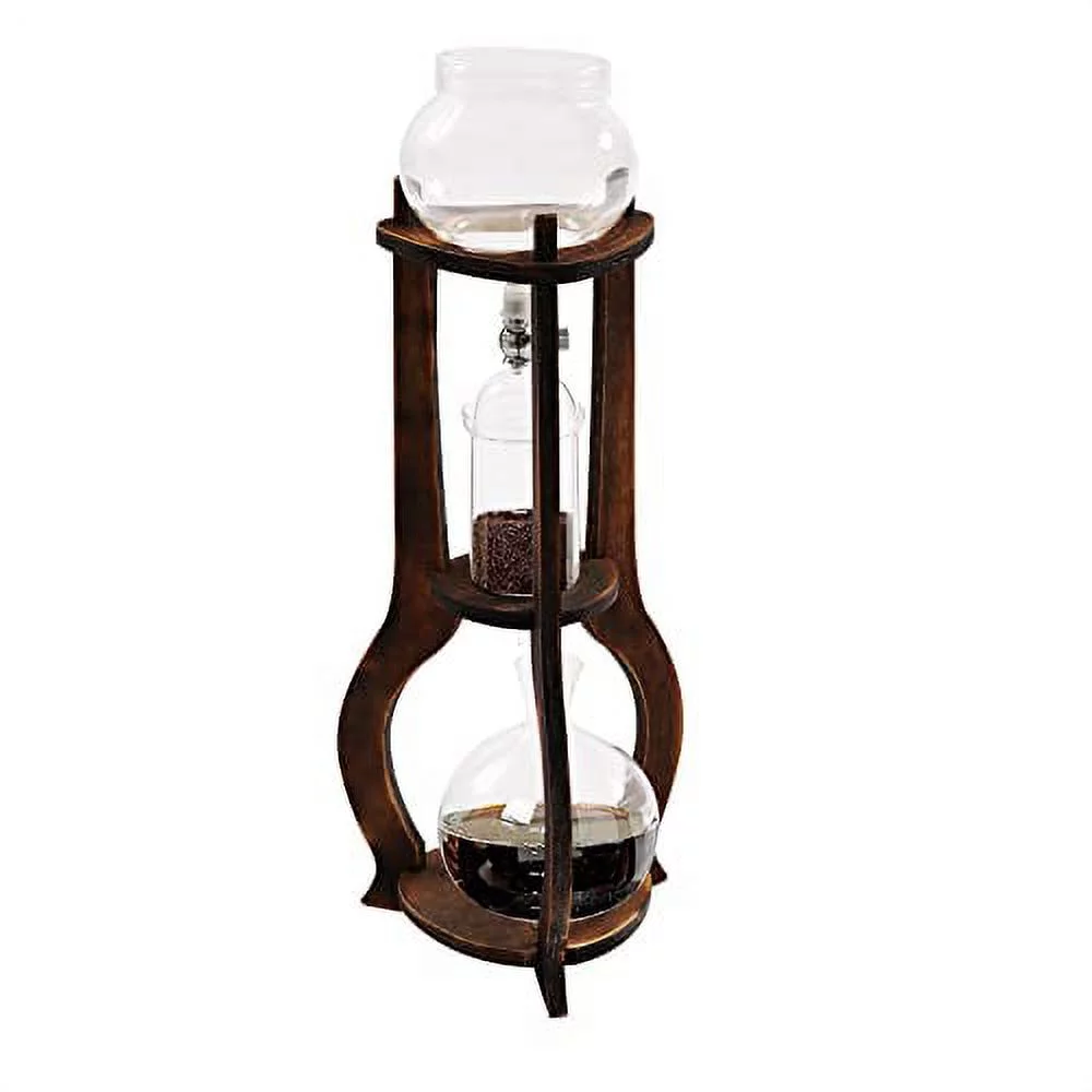 OUKANING 600ml 6-8 Cups Coffee Cold Brew Coffee Maker Transparent Glass Adjustable Drip Tower Coffee Maker