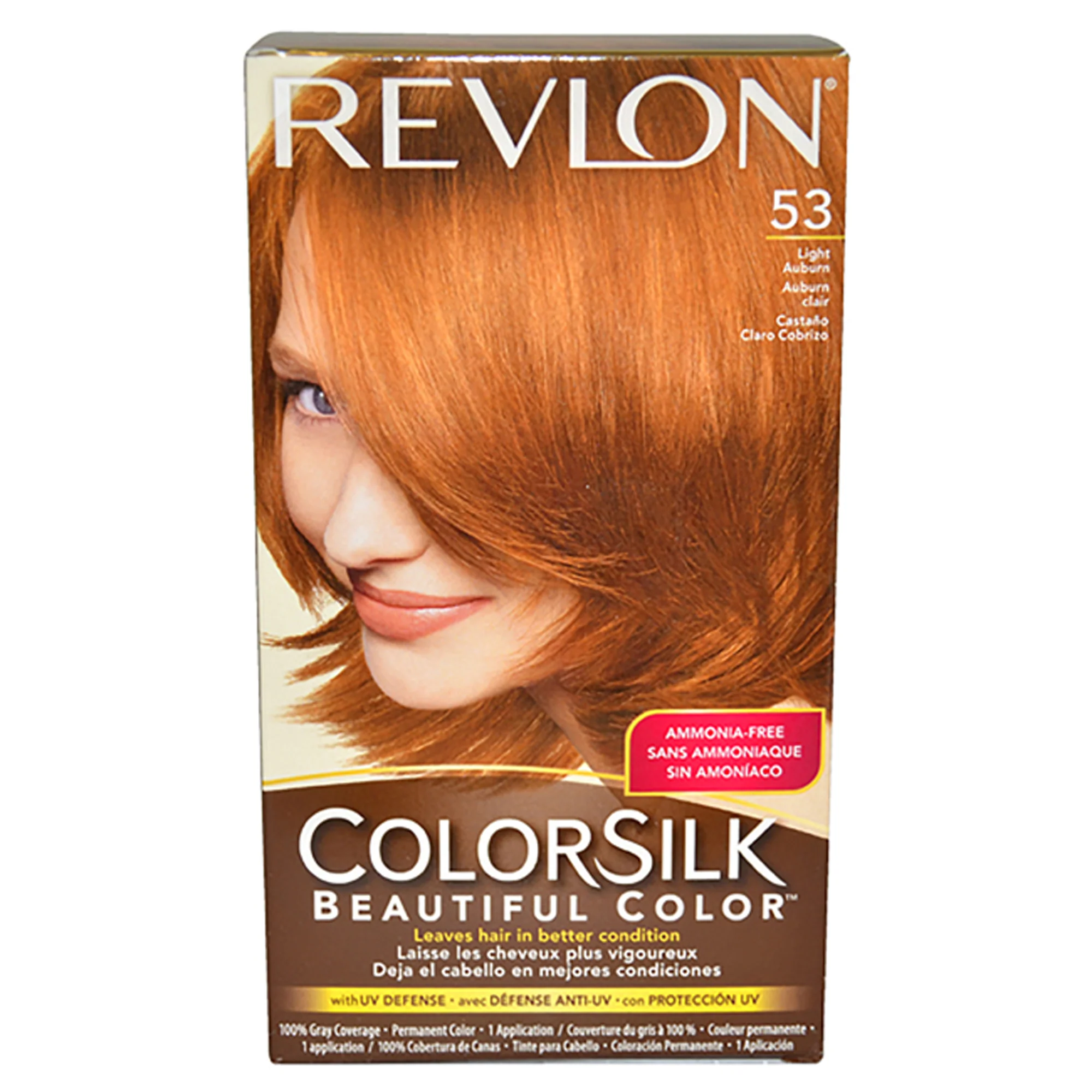 Colorsilk Beautiful Color - 53 Light Auburn 5R by Revlon for Unisex - 1 Application Hair Color