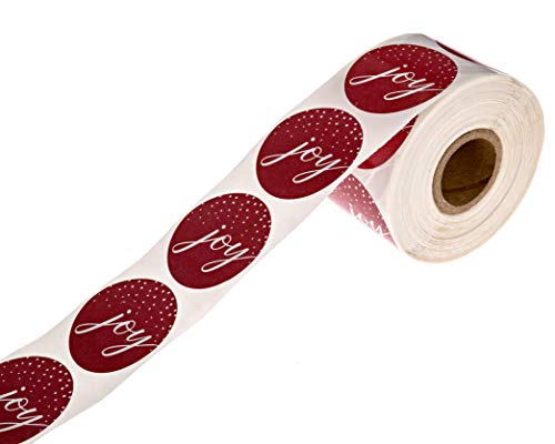 Jolly Santa Stickers / 500 Happy Saint Nick Christmas Label Roll / 1.5