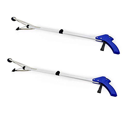 BeGrit 2 Pcs Reacher Grabber Suction Cup Grip Foldable Long Arm Reaching Claw Hand Grabber Trash Pickup Tool