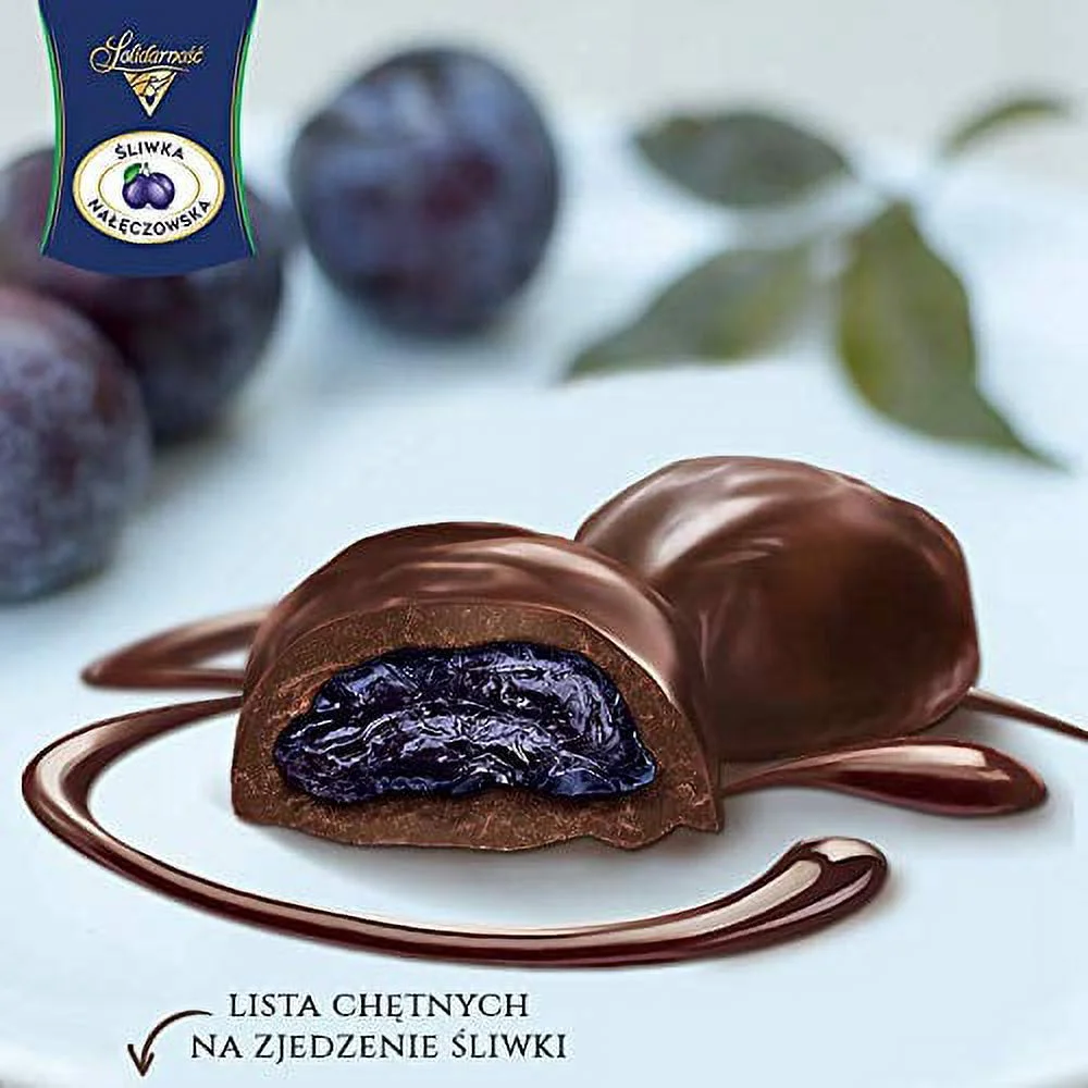 Candied Plums With Cocoa Cream And Chocolate, Polish Prunes, Sliwka Naleczowska Big Candy Box 3 Kg | 6.6 Lb