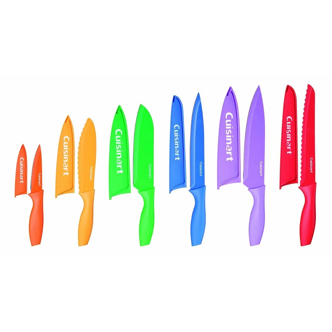 Cuisinart 2-Pack 12-Piece Advantage Color-Coated Professional Knife Set - C55-01-12PCKS