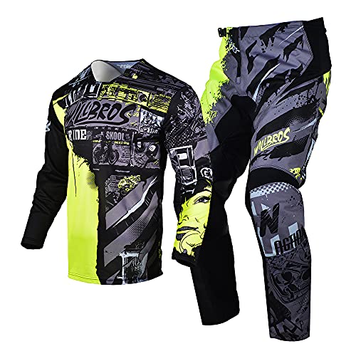 Willbros Youth Jersey Pant Combo for Kids MX Motocross Gear Set Children Racing Suit Off-road MTB ATV Motorcycle Boys Girls