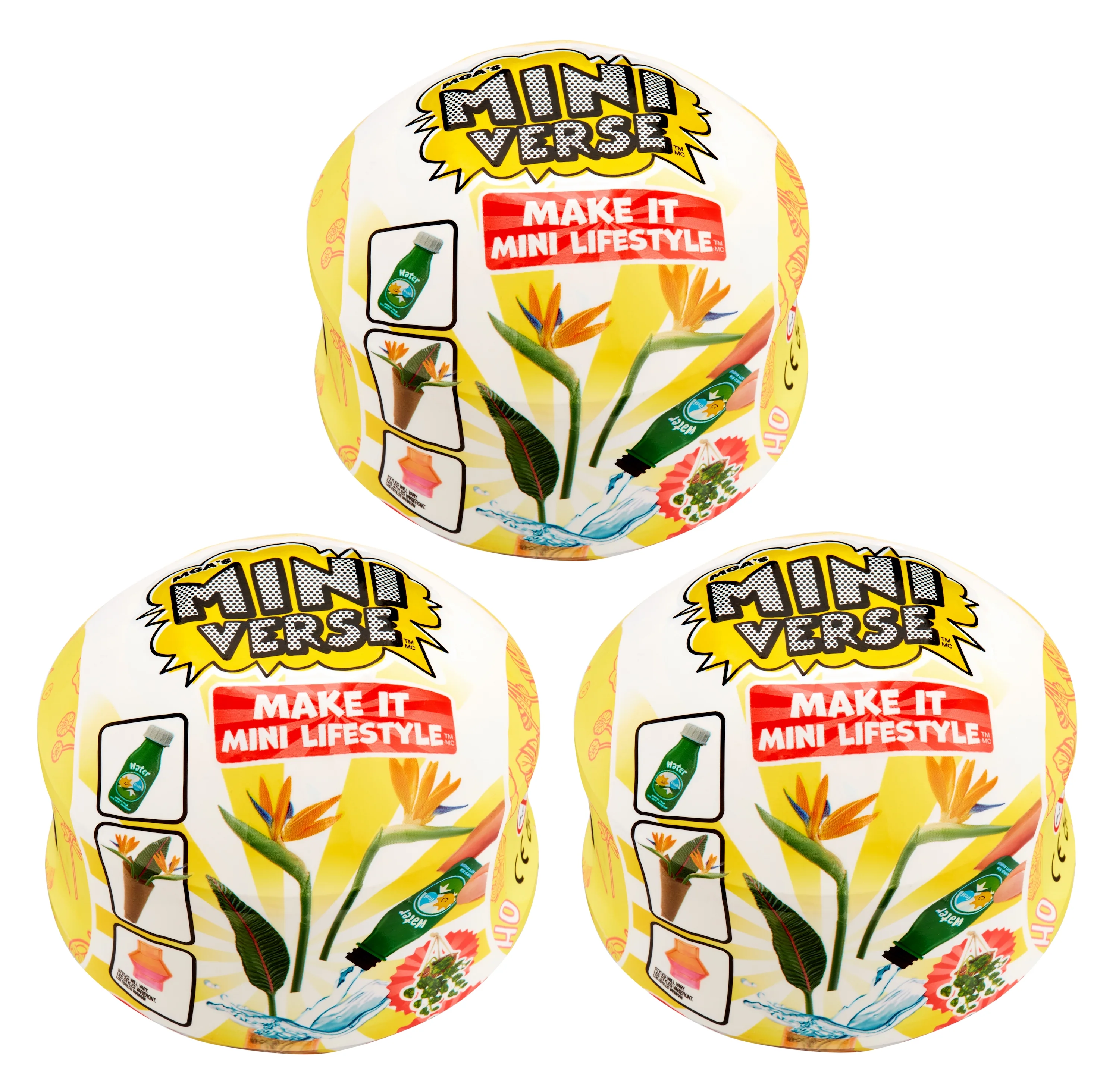 Make It Mini Lifestyle Home Series 1 Birdfeeders Bundle (3 Pack) Mini Collectibles - MGA's Miniverse, Mystery Blind Packaging, DIY, Resin Play, Replica items, Collectors, 8+