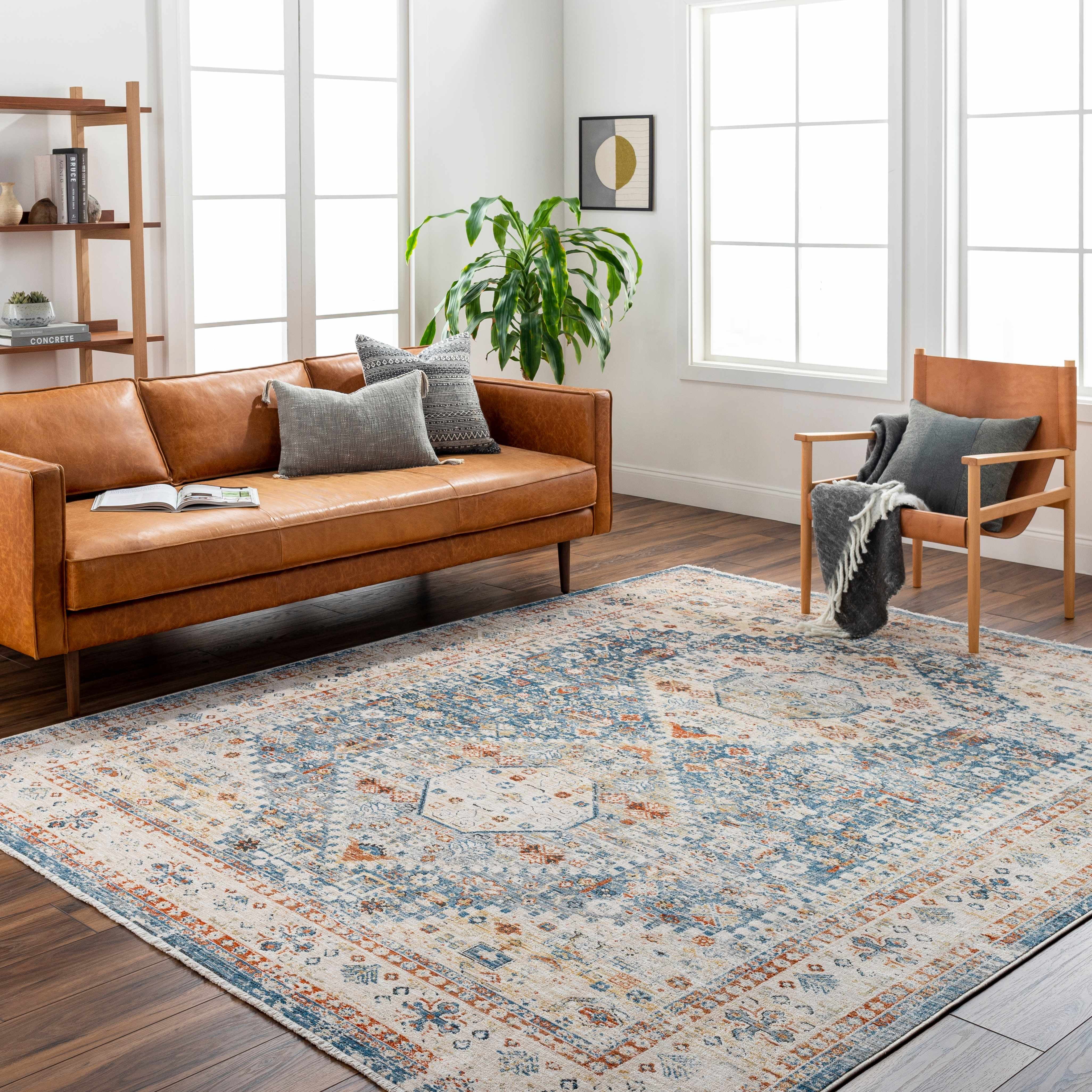 Hauteloom Cyndi Living Room, Bedroom Area Rug - Brown, Gray - 1'11