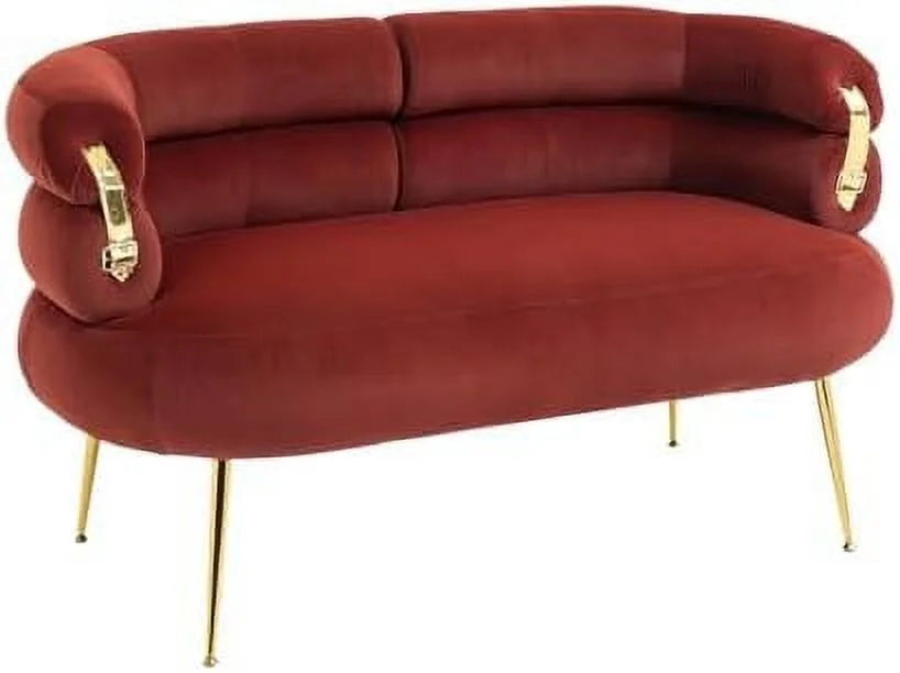 KBANZIBIU Accent Chair for Living Room - Comfy Upholstered Love Seat Modern Chair with Velvet Fabric Lounge Arm Chairs for Reading Room Bedroom  White  Two Seat