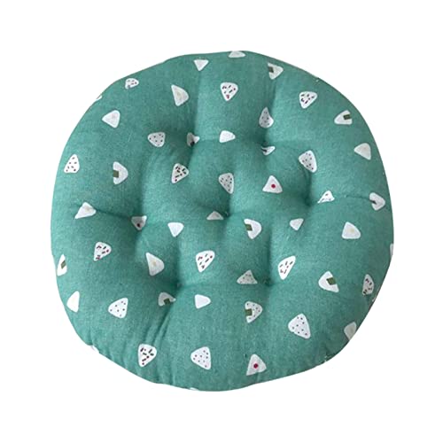 Round Chair Cushions for Dining Chairs 16 Inch Tufted Overstuffed Soft Memory Foam Kitchen Chair Pads Plaid Leaf Tree Rustic Cotton Thick Seat Cushions for Kitchen Room Office Indoor Outdoor