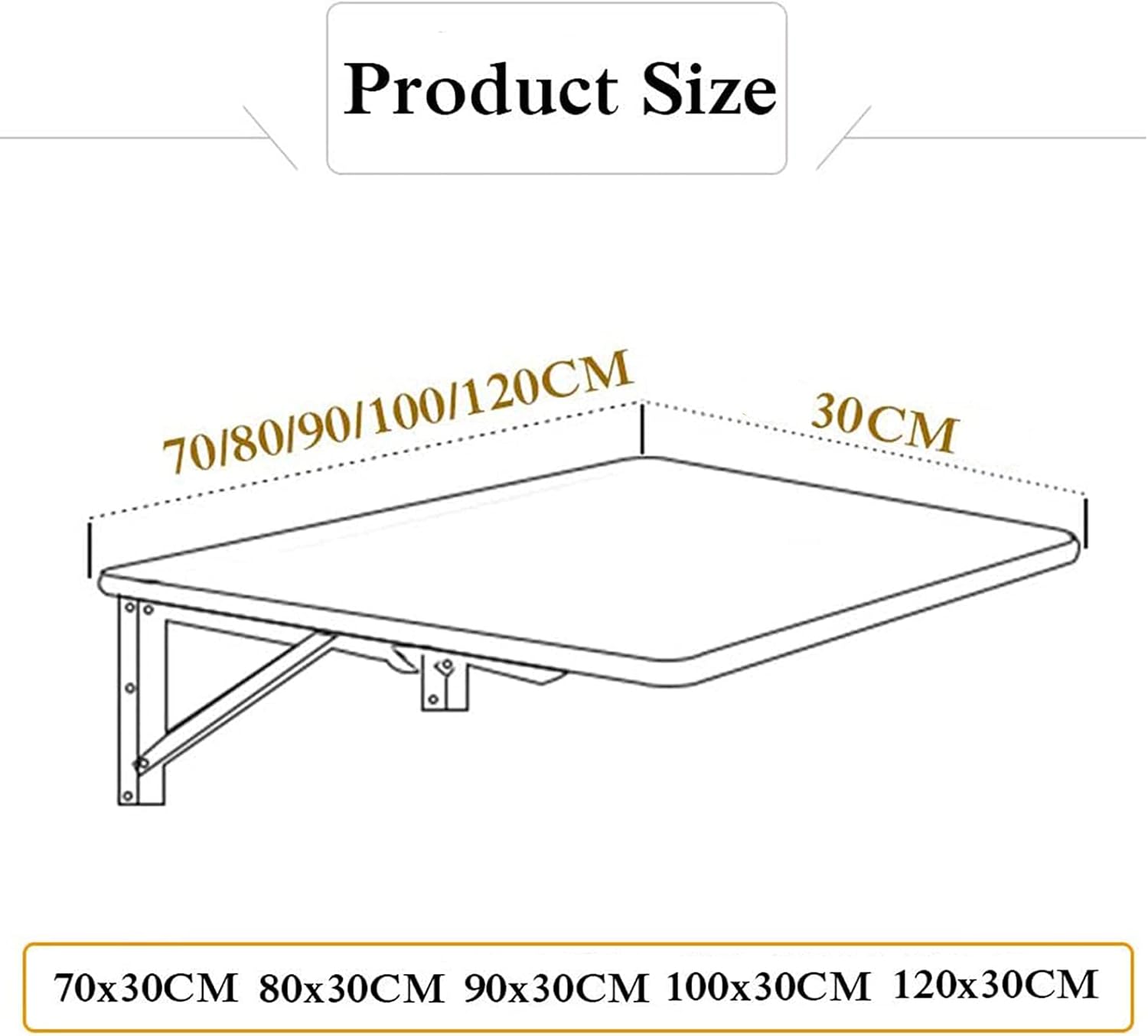 Wall Mounted,Wall Mounted Fold Down Desk for Small Saving Spaces,for Laundry Room,Dining,Room,Study,Kitchen,Bar,E-80cm Fashionable