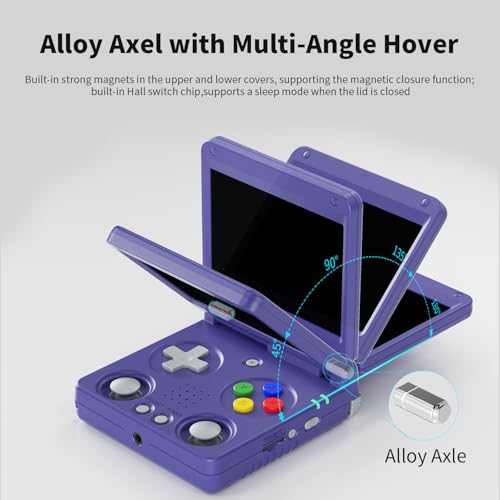 RG 34XXSP Retro Handheld Game Console Linux 3.4 inch IPS Screen 720*480 5000+ Classic Games 64G Card RG 34XXSP Retro Gaming Console Handheld 3300mAh Battery Compatible with WiFi HDMI Bluetooth Yellow