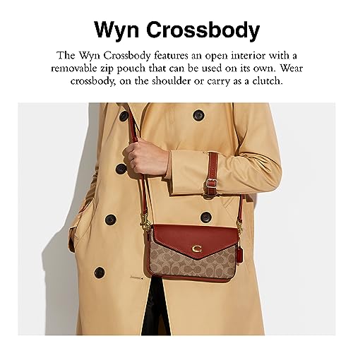 Coach Womens Coated Canvas Signature Wyn Crossbody