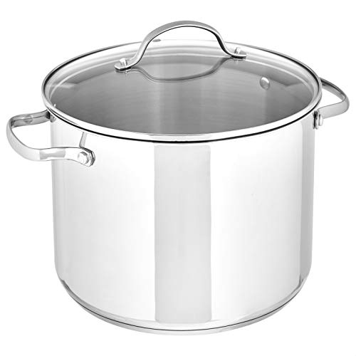 Amazon Basics - Stainless Steel Stock Pot with Lid, 8 Quart, Silver