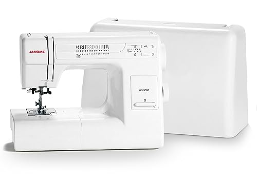 Janome HD3000 Heavy-Duty Sewing Machine with 18 Built-in Stitches + Hard Case
