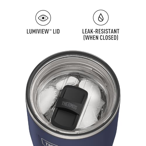 THERMOS ICON SERIES, Stainless Steel Cold Tumbler with Slide Lock, 24 Ounce, Sandstone