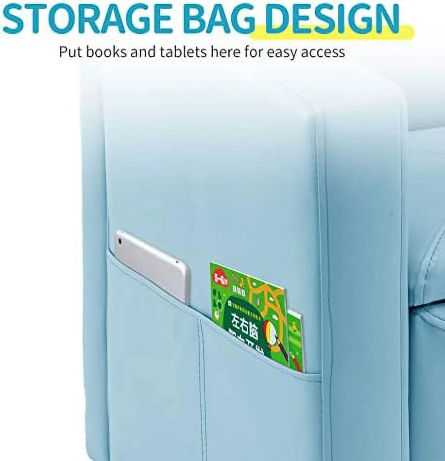 HOOMHIBIU \u2013Kids Sofa  2-in-1 Double Set Sofa Convert to Table & 2 Chairs  Toddler Lounge with Leather Surface  Children Boys Girls Couch Armrest Chair with  Box (ZKL-111K-Pink)