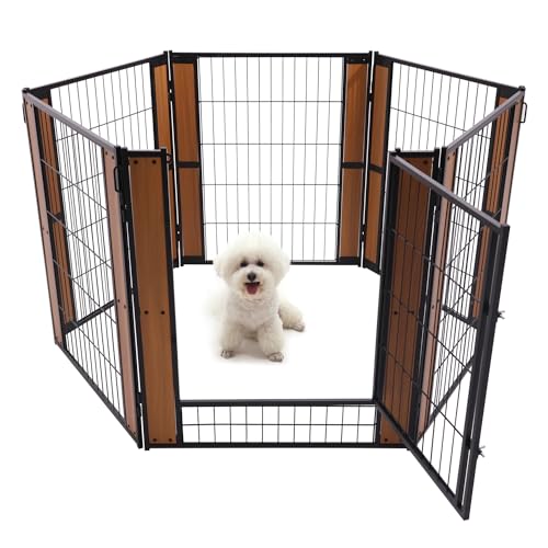 Heavy Duty Dog Playpen 32 Inch Height - Indoor Outdoor Pet Fence Enclosure for Medium and Small Dogs - Foldable Puppy Exercise Pen for Indoor and RV Camping or Yard