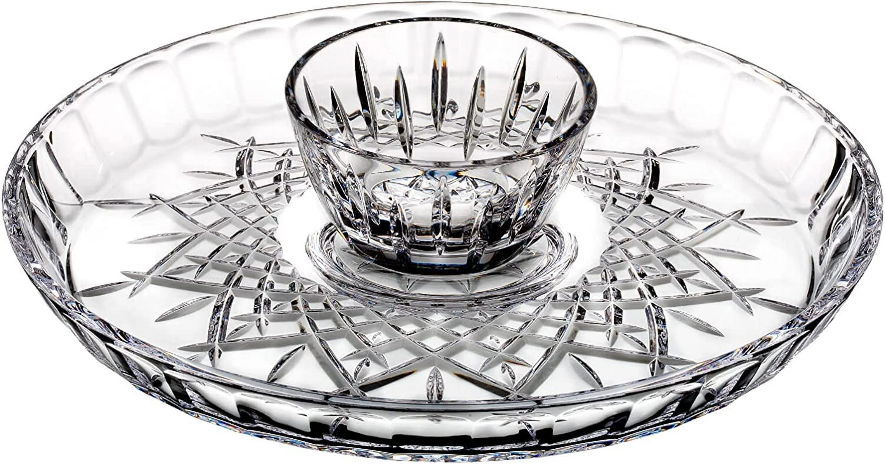 Marquis by Waterford Markham Chip & Dip Bowl Server, 13 inches, Crystalline, Clear