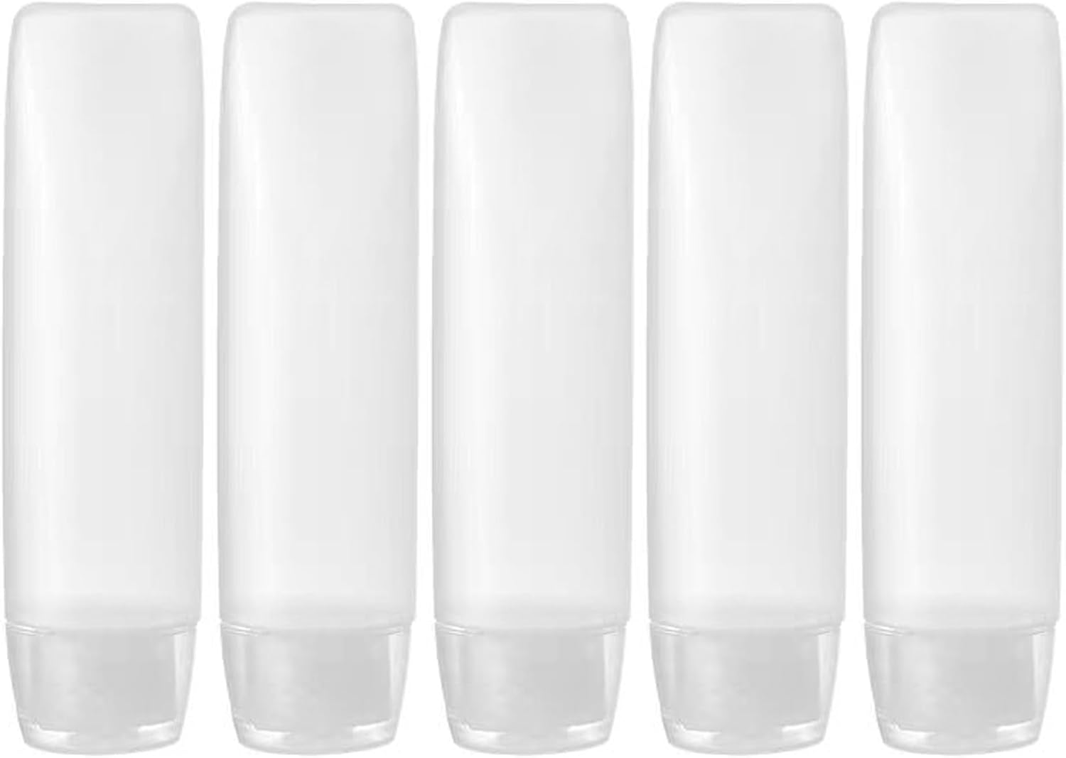 1 oz Travel Bottles Empty Refillable Toothpaste Tubes Containers Small Mini Size Squeeze Dispensers 5 Pack