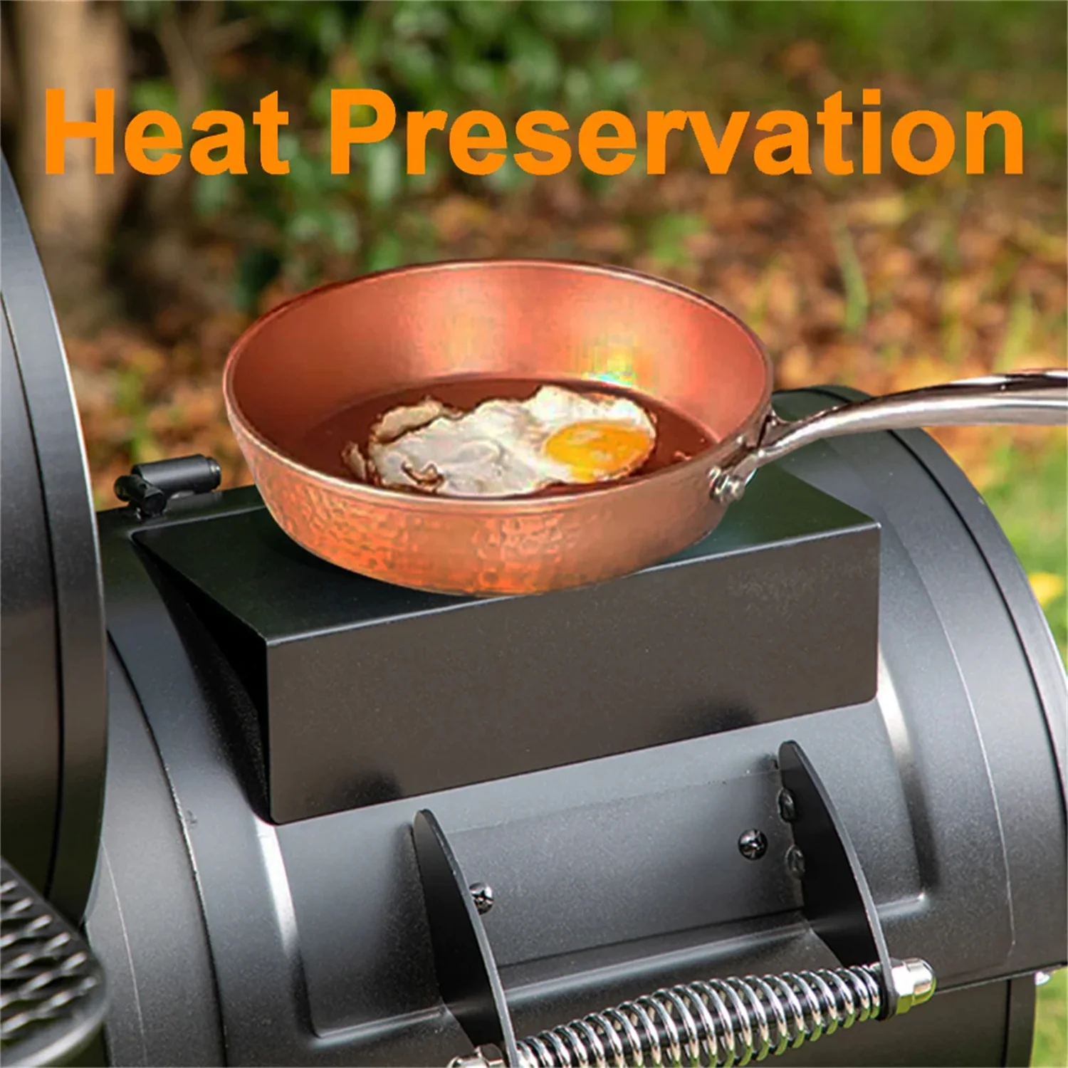 Summit Living Charcoal Grill with Offset Smoker 941 sq.in. Extra Large BBQ Grill Black