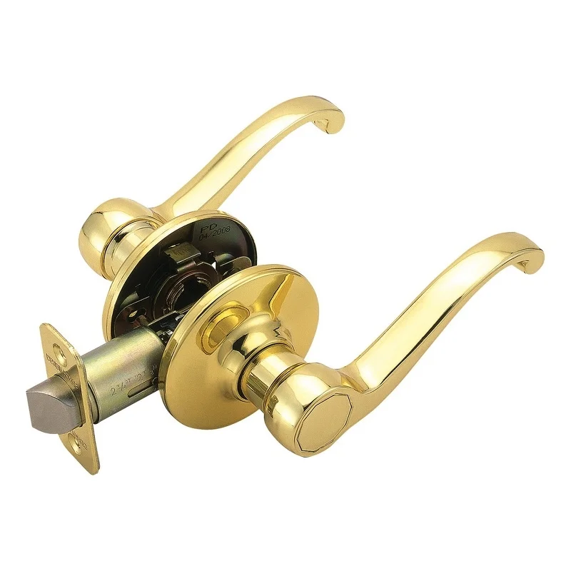 Design House 783035 Scroll Passage Hall and Closet Door Lever Polished Brass