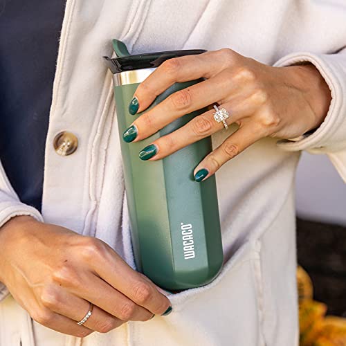 WACACO Octaroma Classico Vacuum Insulated Coffee Mug, Double-wall Stainless Steel Travel Tumbler With Drinking Lid, 6 fl oz (180ml), Carmine Red