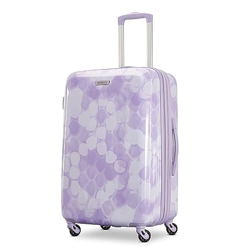American Tourister Moonlight Hardside Expandable Luggage with Spinner Wheels, Blue Terazzo, 2-Piece Set (20/28)