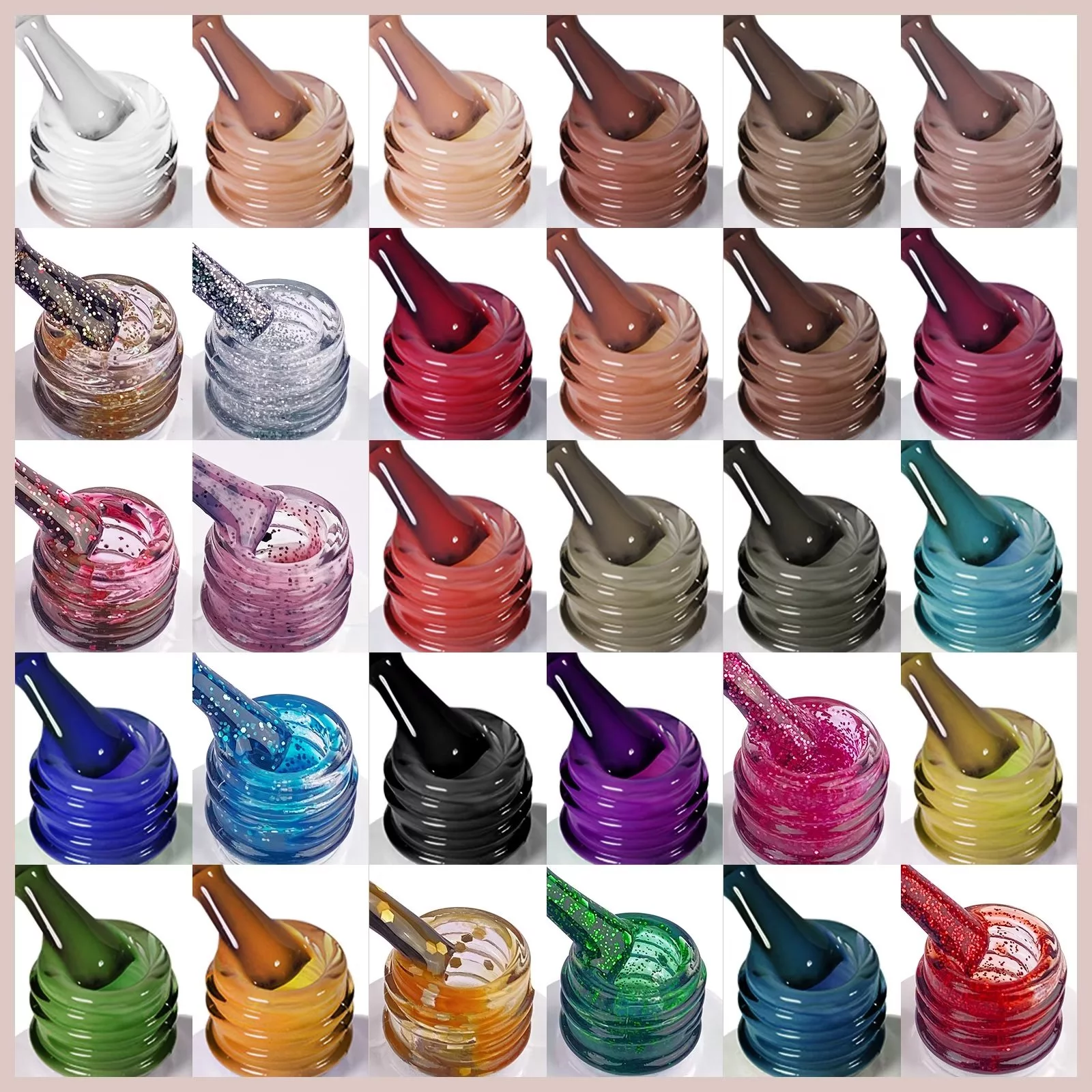 Saviland 33PCS Gel Nail Polish Kit - U V/LED Soak off Gel Nail Polish Sets with Base and Top Coat, Matte Top Coat