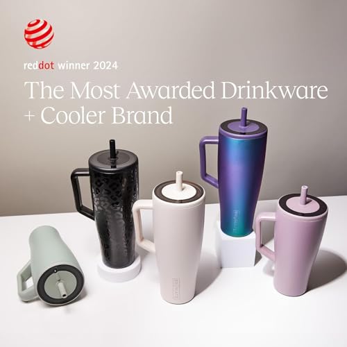 BrüMate Era 40 oz Tumbler with Handle and Straw | 100% Leakproof Insulated Tumbler with Lid and Straw | Made of Stainless Steel | Cup Holder Friendly Base | 40oz (Nightfall Blue)