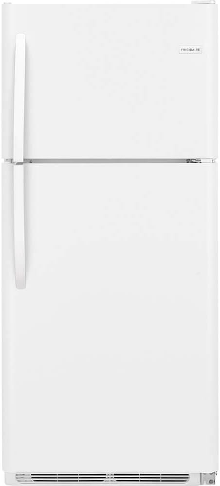 Frigidaire FFTR2021TW 30 Inch Freestanding Top Freezer Refrigerator with 20.4 cu. ft. Total Capacity, 2 Glass Shelves, 5.1 cu. ft. Freezer Capacity, Right Hinge with Reversible Doors,Hinge in White