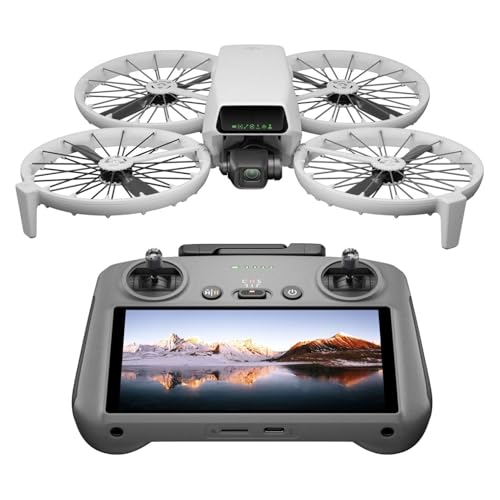 DJI Flip Fly More Combo With RC 2 Screen Remote Controller, Drone With 4K UHD Camera for Adults, Palm Takeoff, Auto Return, Intelligent Flight, 3 Batteries for 93-Min Flight Time, Gray