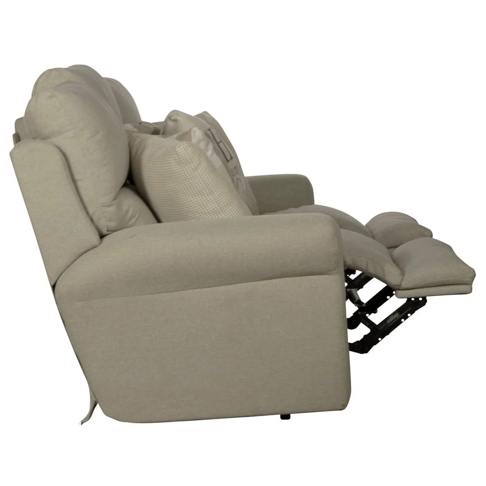 Catnapper Eastland Power Lay Flat Reclining Sofa in Beige Fabric