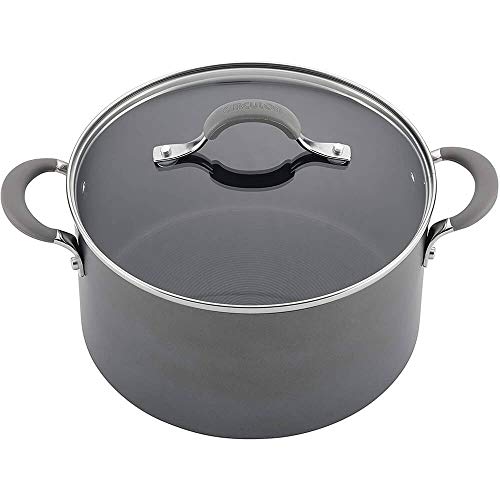 Circulon 84564 Elementum Hard Anodized Nonstick Cookware Set / Pots and Pans Set - 10 Piece, Gray