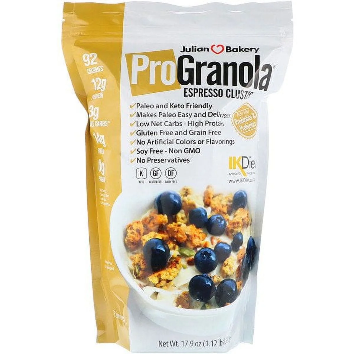 Julian Bakery, Pro Granola, Espresso Cluster, 17.9 oz