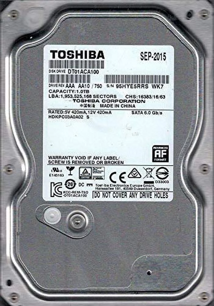 Toshiba DT01ACA100 AAA AA10/750 1TB