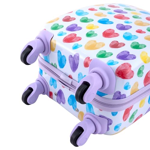 Travelers Club 5 Piece Kids' Luggage Set, Black Polkadot