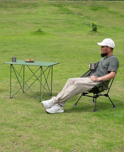 iClimb Ultralight Compact Camping Folding Table with Carry Bag (Blue - S)