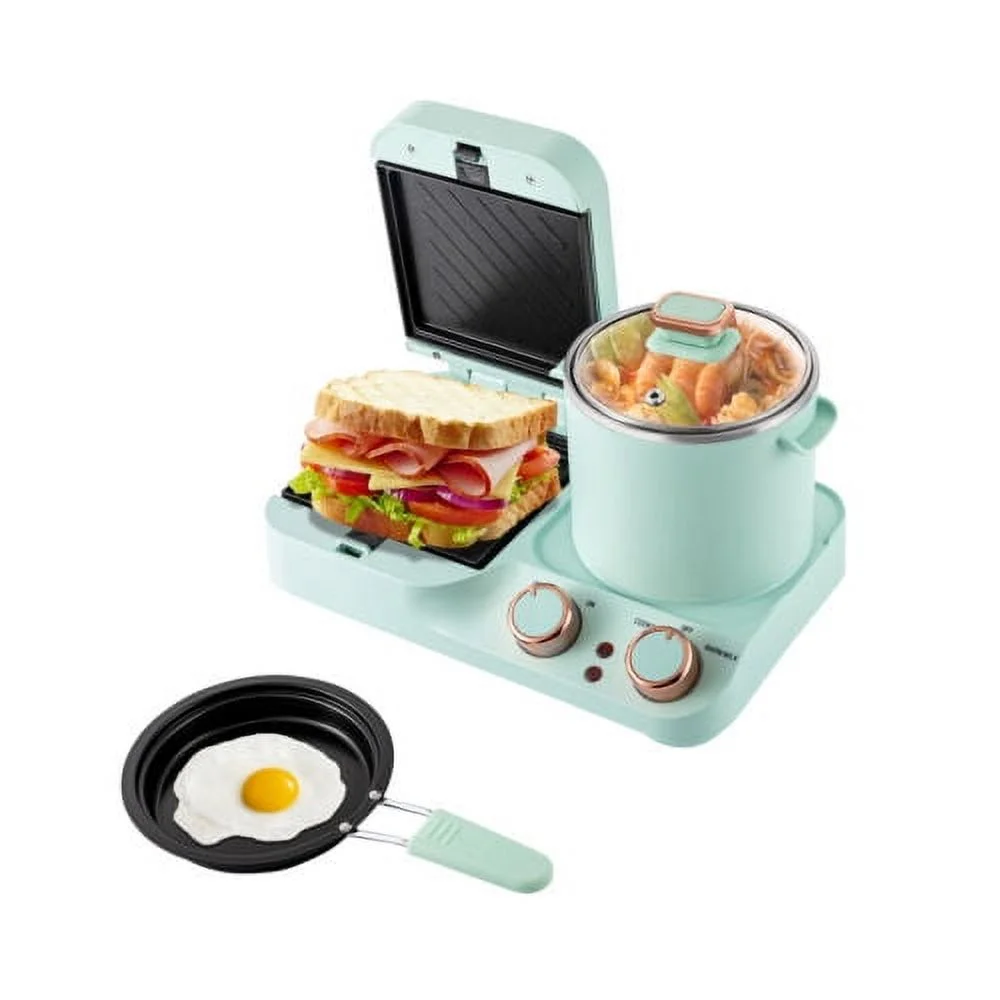 3in1 Breakfast Station Electric Mini Toaster Bread Breakfast Sandwich Maker 110V