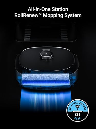 Eureka J15 Pro Ultra Robot Vacuum and Mop with Self Emptying Base, 16,200 Pa Suction, Flex-Arm Design Mop, Auto Mop Hot Water Washing & Hot Air Drying, Anti-Tangle, AI Obstacle Avoidance, Black