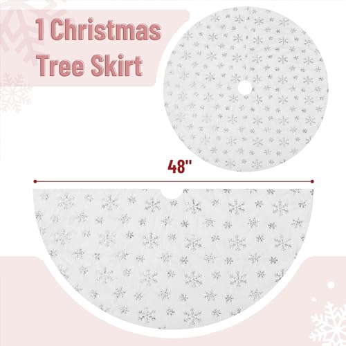 Mr. Pen- Christmas Tree Skirt 48 inches, Knitted Christmas Skirt Tree, Xmas Tree Skirt